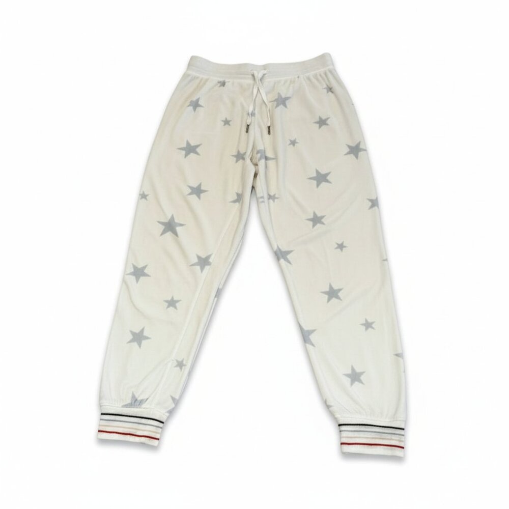 P.J. Salvage White & Blue Star Print Lounge Jogger Pants – Size Small